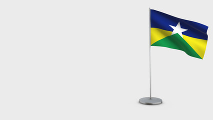 Rondonia 3D waving flag illustration.