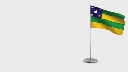 Sergipe 3D waving flag illustration.