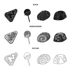 Isolated object of confectionery and culinary icon. Collection of confectionery and product vector icon for stock.