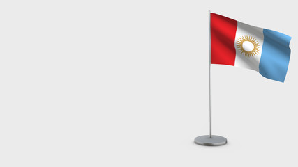 Cordoba 3D waving flag illustration.