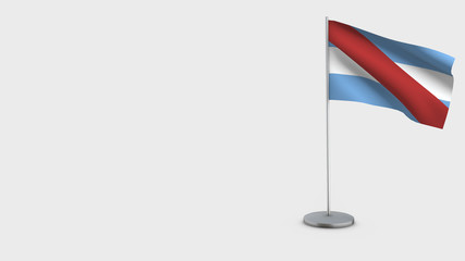 Entre Rios 3D waving flag illustration.