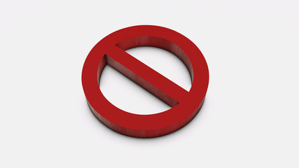 Forbidden sign isolated on white