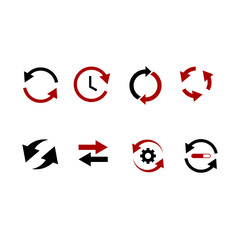 Set of black arrow icons vector