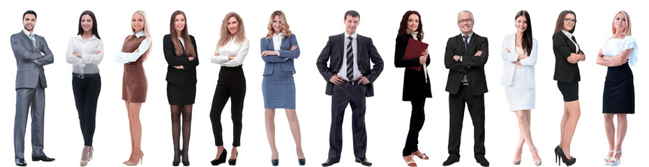 Obraz premium group of successful business people isolated on white