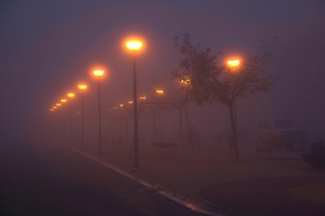 Night Fog Alcoletge Boira Paisos Catalans