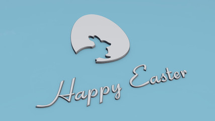 Easter Card with bunny and eggs