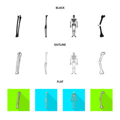 Vector illustration of medicine and clinic symbol. Collection of medicine and medical vector icon for stock.