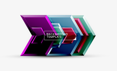 Techno arrow background, template design