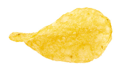One potato chips isolated on a white background