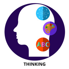 Thinking Abstract Icon Surrealism Vector