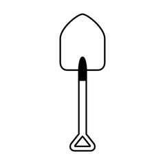 shovel construction isolated icon