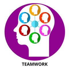 Teamwork Abstract Icon Surrealism Vector