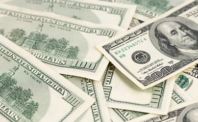 Background of 100 dollar bills