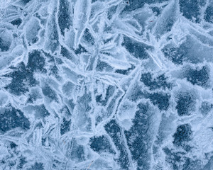 Abstract close-up of broken ice surface