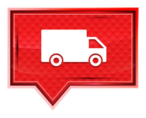 Delivery truck icon misty rose pink banner button