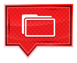 Folder icon misty rose pink banner button