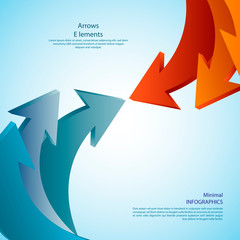 Abstract arrows. Detailed