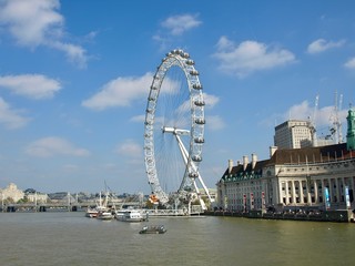 Beautiful London seen during a city tour along thames river and famous architecture