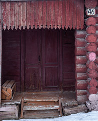 Obraz na płótnie Canvas old wooden porch
