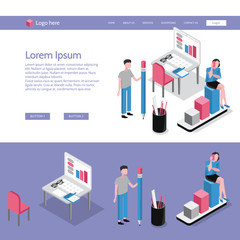 Isometric website template