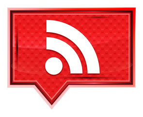 RSS Feed icon misty rose pink banner button