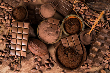 Set of Chocolate candies collection