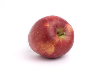 red apple isolated on a white background.