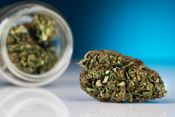 Fototapeta na wymiar Medical Marijuana, cannabis, cbd Concept