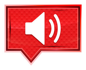 Volume speaker icon misty rose pink banner button