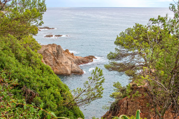Sea view from Santa Clotilde gardens, Catalonia