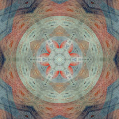 Round ornament pattern. Circle frame. Spring blossom.