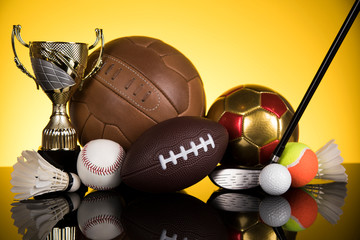 Sport stadium background, Trophy for champion