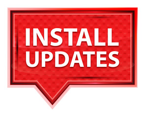 Install Updates misty rose pink banner button
