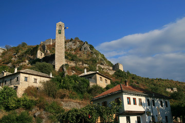 Fototapeta na wymiar Sahat Kula, Pocitelj, Bosnia and Herzegovina 