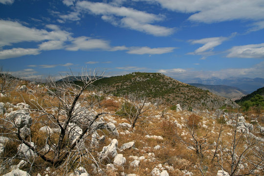 Landscape of wild area near Podgorje, Bosnia and Herzegovina