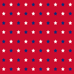 American stars seamless pattern