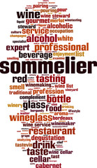 Obraz premium Sommelier word cloud