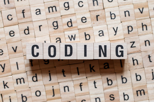 Coding word concept - Powered by Adobe