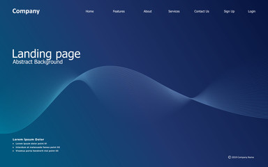 Asbtract background website Landing Page. Template for websites, or apps. Modern design. Abstract vector style. - Vector