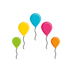balloons helium isolated icon