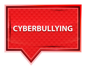 Cyberbullying misty rose pink banner button