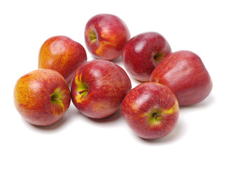 Red apples isolated on white background