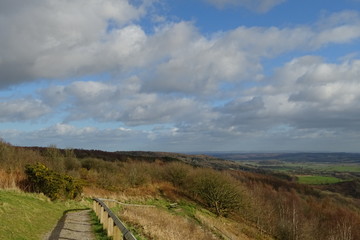 Naklejka premium Views from Sutton Bank and Kilburn, North Yorkshire Moors, England, UK