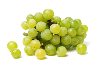 Grapes on white background 