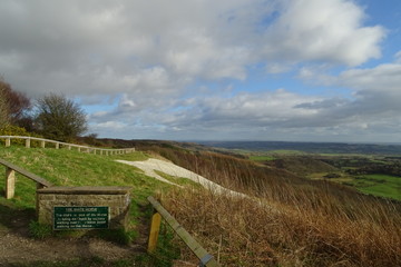 Views from Sutton Bank and Kilburn, North Yorkshire Moors, England, UK