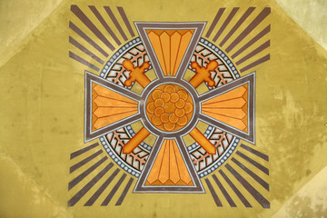 Peinture géométrique. Le Mémorial des Batailles de la Marne. Dormans. / Geometric painting. The Memorial of the Battles of the Marne. Dormans.