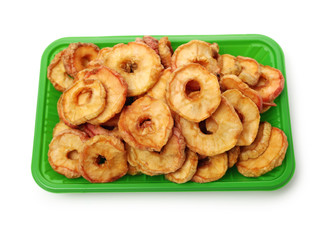  Dried apples isolated on white background