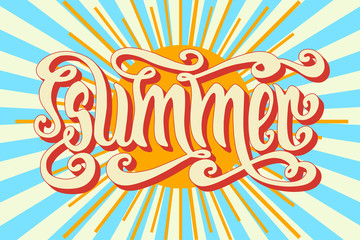 Summer sun lettering