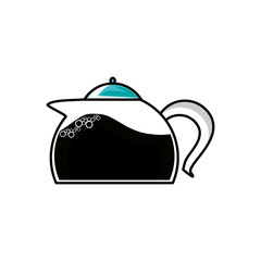 teapot kitchen isolated icon