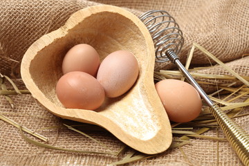 Eggs in hay 